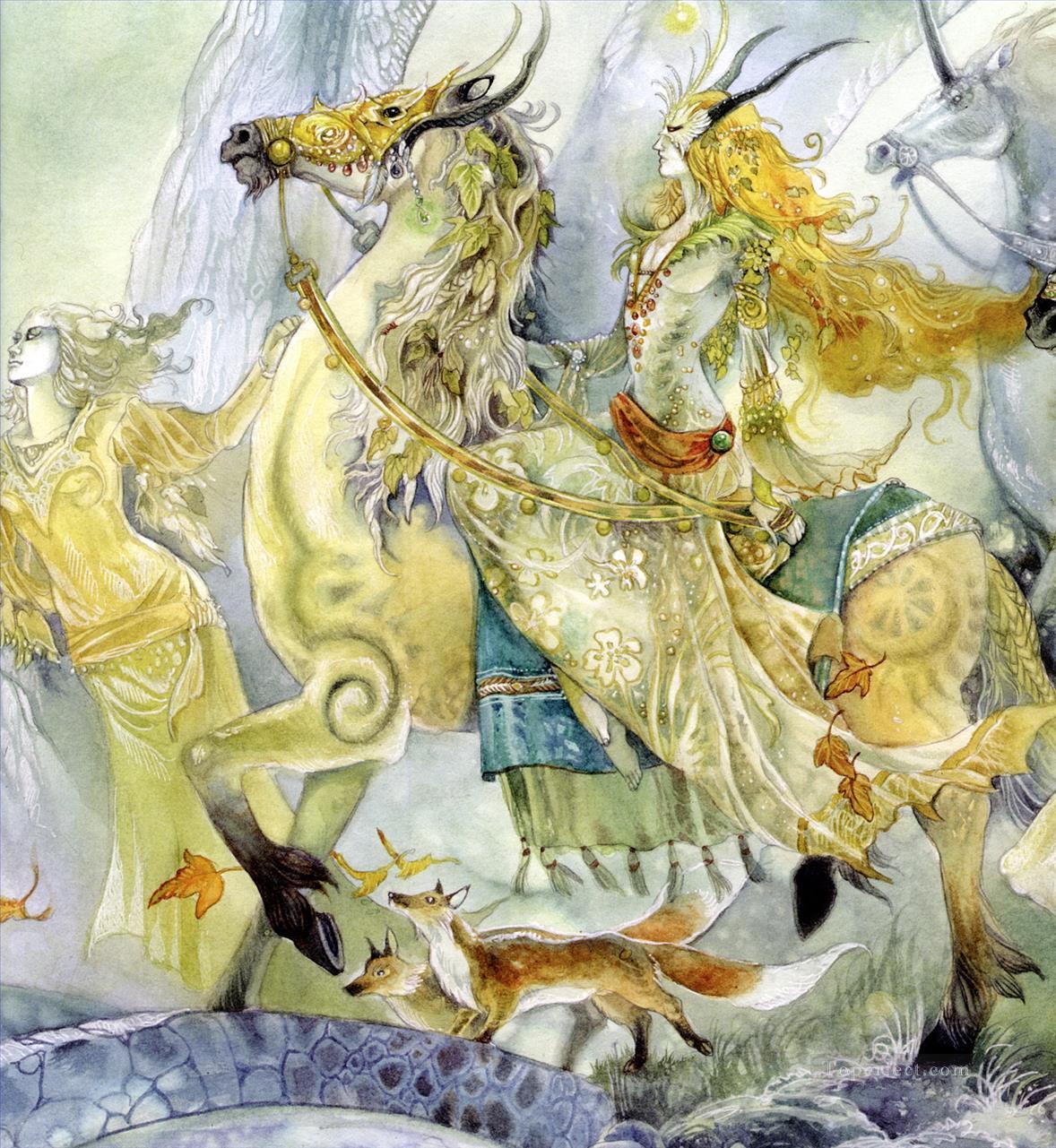 le faery host fantaisie Peintures à l'huile